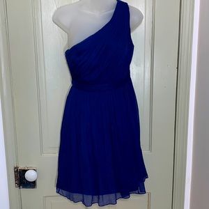 J. Crew Silk One shoulder dress